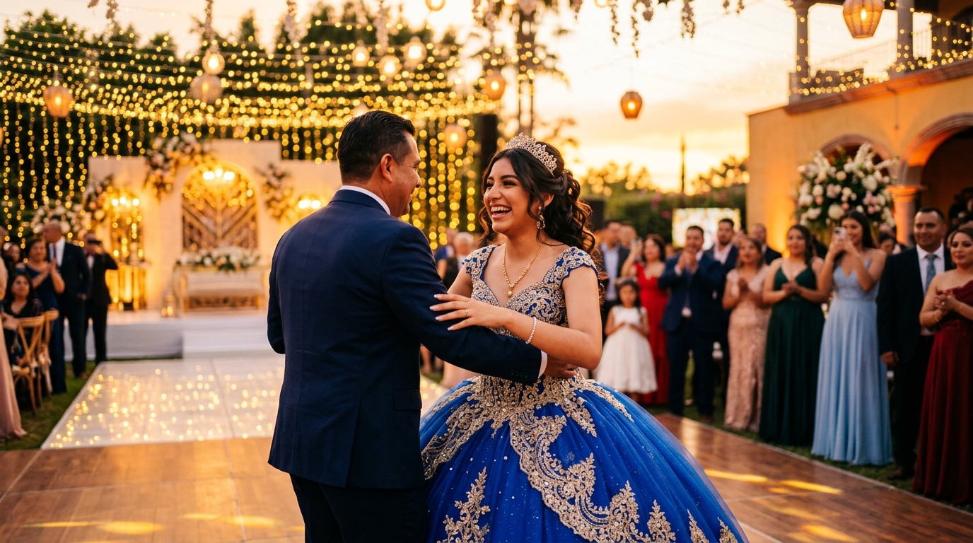 Quinceañera celebration photography