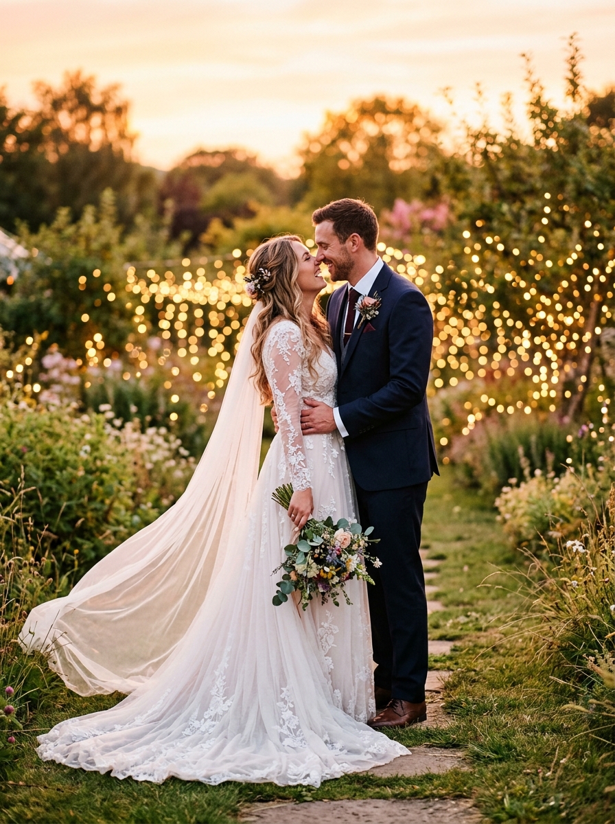 Wedding photography golden hour